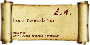 Lucz Azucséna névjegykártya